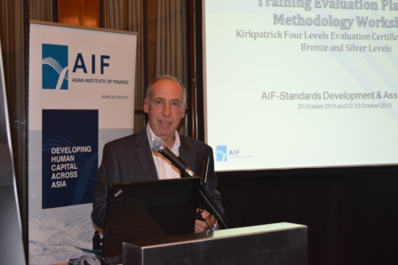 Dr. Jim Kirkpatrick making a keynote presentation at the AIF conference in Asia